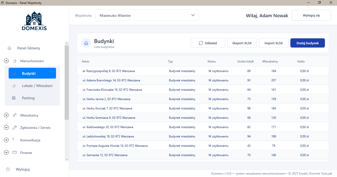 Aplikacja mobilna Domexis